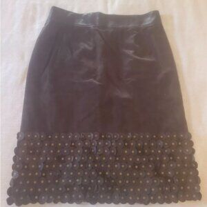 Per Se Brown suede pencil skirt - lined Size 8